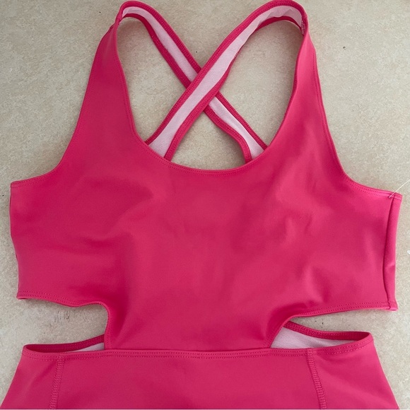 New! FP Movement Free People back it up onesie jumpsuit Pink romper 37774 - Picture 6 of 16